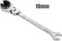 Ratcheting Wrench Open Flex-Head Double Opening Ratchet Combination Hand Tool - Silver 10mm