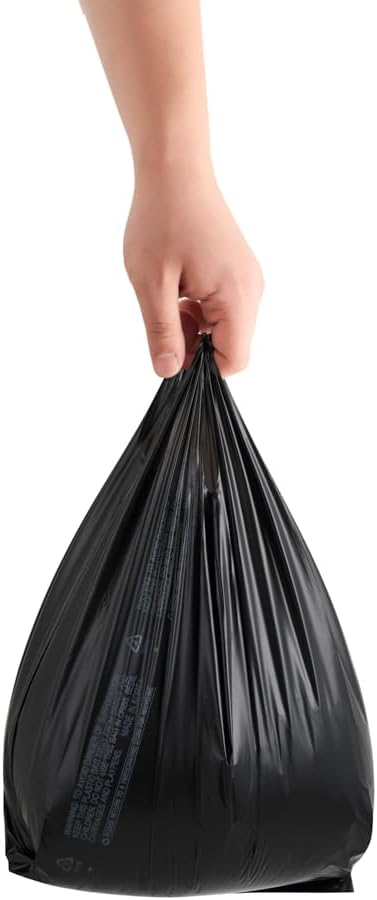 Platree (800 Count) 8" 4" 16", 14 (0.55 Small Black Plastic Embossed T-Shirt Bags, X X mic Mil), Retail Plastic, Bulk