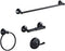 LIFKOME 4-Piece Bathroom Towel Rack Set Zinc Alloy and Stainless Steel Wall-Mounted Towel