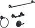 LIFKOME 4-Piece Bathroom Towel Rack Set Zinc Alloy and Stainless Steel Wall-Mounted Towel