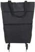HOBBYIN Shopping Bag with Wheels, Grocery Cart with Hand Straps, Hand Pulling Utility