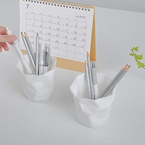 QDKVTNDJZ PP Multi-function Folding Pen Pencil Holder Decorative Desktop Holders Makeup Brush Office Stationery Storage
