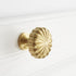 SANCHAKOU 2 Pack Drawer Handles Knobs Wardrobe Pumpkin Shaped Handle Brass Drawer Round Single Hole Bedside Table
