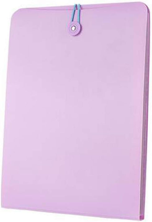 Vertical Expanding Accordion Folder with 7 Pockets, A4 Letter Size Document Wallet Organizer Bag, Pink with Elastic