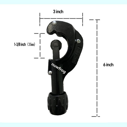 Copper Pipe Tubing Cutter for PVC, Thin Stainless Steel, Metal, Brass - 1/8 to 1-3/8 Inch with Extra Blade and Reamer