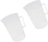 Othmro 2000ml Measuring Cup, Plastic Graduated Beaker with Handle for Lab Kitchen Liquids, 2pcs
