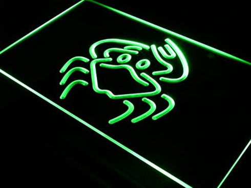 j334-b(c) ADVPRO Crab Seafood Food Cafe LED Sign Neon Light Sign Display