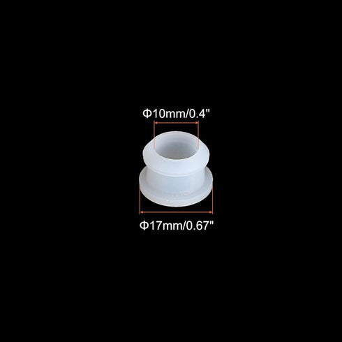 MECCANIXITY 4Pcs Transparent Snap Rubber Grommet Hole Plug Mount, Dia 13mm ID 10mm H 11mm Seal for Electrical Box