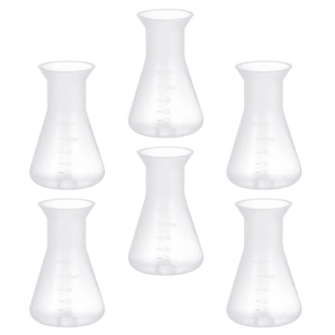 12pcs Flask Bottle Kit, Learning Mouth Supplies, Erlenmeyer Wide Triangular Bottles for Scientific Use