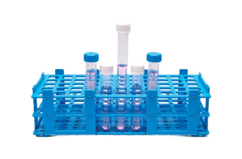079.01.001B Tube Rack dismantled P.P 84 Holes for Tubes 13 mm Diameter Blue (1 Piece)