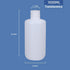 1000ml/2 Pcs HDPE Narrow Mouth Round Container, Leak Proof Plastic Lab Chemical Reagent Bottles, Water Sample Bottles (Translucence, 33.8 oz)