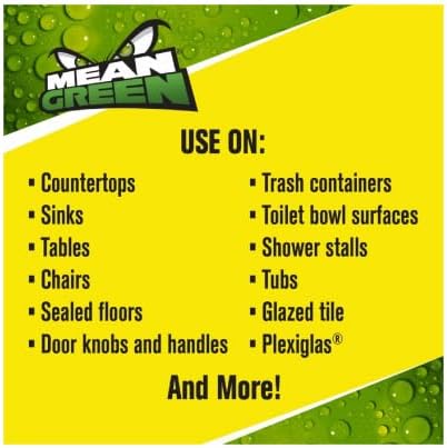 32 Oz (Pack 1), 40002 Mean Green Anti-Bacterial Multi-Surface Cleaner Lemon Scented, clear, Fl