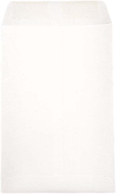 JAM PAPER 6 x 9 Open End Catalog Commercial Envelopes - White - 50/Pack