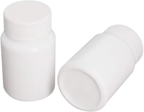 Othmro 20 Pcs 60ml/2oz PE Plastic Lab Chemical Reagent Bottles, Wide Mouth Round Storage Container