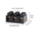 2pcs 500V 60A 3 Position Dual Row Screw Terminal Block, Double Row Electrical Barrier Terminal Strip Block Black for Power Distribution Box, Electric Cabinet, Electric Meter Box