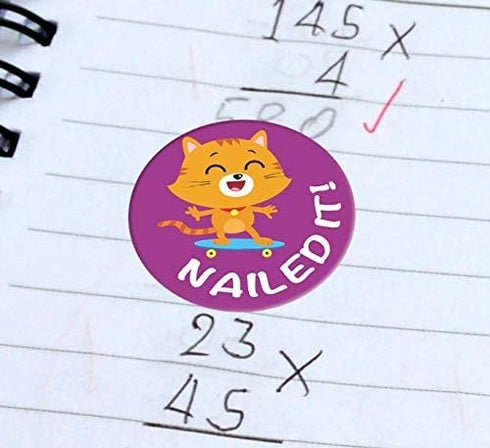 Sweetzer & Orange Teacher Reward Stickers, 1008 in 9 Designs, 1-Inch Motivational Stickers for Kids and Classroom