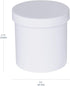 EZY DOSE Ointment Jar and Container, Screw on Cap, Leak-Proof Container for Creams and Balms, Durable Design, Ideal for DIY Skincare and Herbal Remedies, 16 oz Capacity, White (Pack of 12) by EZY DOSE