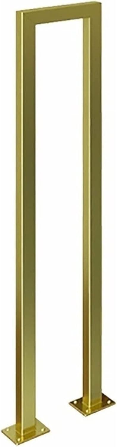 Generic Stair Handrail Railing- U-Shaped Iron Stairway Guardrails, 1.3ft-3.2ft Gold Retro Non-Slip Hand