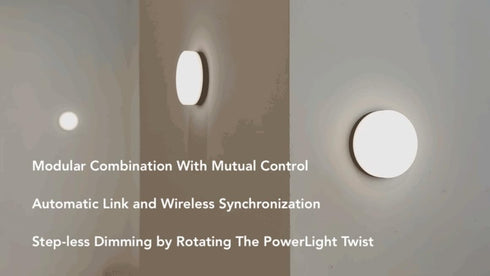 Dimmable Allocacoc PowerLight Twist Rotate Control LED Moon Light, Modular, Wireless, Auto Sych, Cabinet, Wall