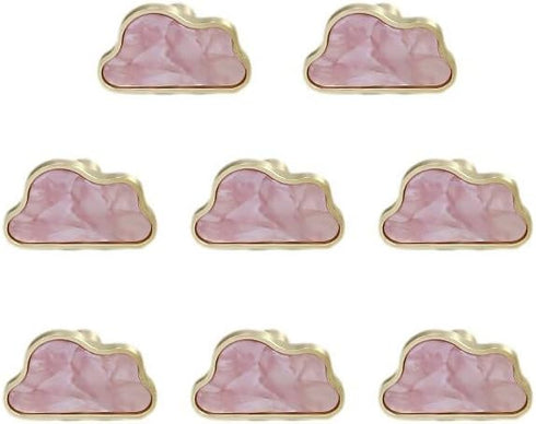 8PCS Closet, Cloud Shaped Dresser Knobs Zinc Alloy Kitchen Cabinet for Drawer, Cupboard, Dresser, Wardrobe, Vanity