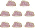 8PCS Closet, Cloud Shaped Dresser Knobs Zinc Alloy Kitchen Cabinet for Drawer, Cupboard, Dresser, Wardrobe, Vanity
