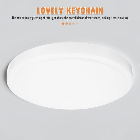 Toddmomy Plastic Flush Mount Ceiling Light Cover Round Dome Lampshade Replacement Modern Bathroom and Kitchen Lamp