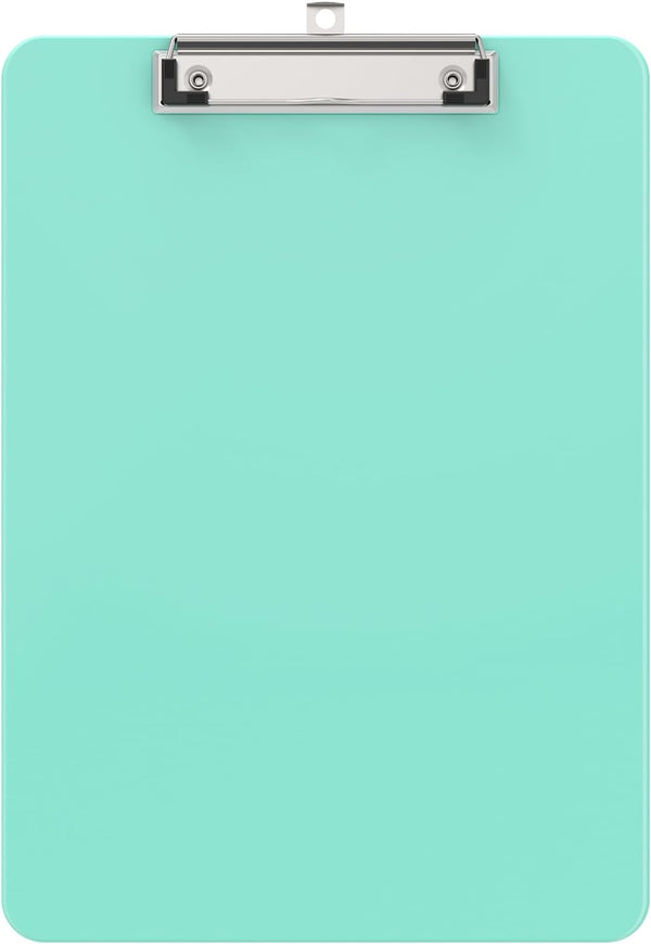 Plastic Teal Clipboards, Colored Clip Board 8.5x11 for Classroom, Students, Kid, Woman, A4 Clipboard Size 9" x 12.5"