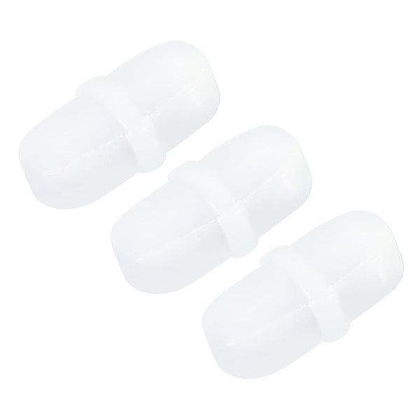 MECCANIXITY Magnetic Stirrer Mixer Stir Bar Rod 10mm/0.39" White PTFE Coating Magnet for Laboratory, 3Pcs