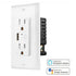 Zigbee Wall Outlet with USB - One Controlled, One Always On, Compatible with Google Assistant and Alexa