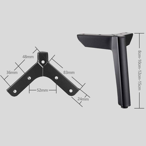 ZHAO SHOP 1PCS Light Luxury Tv Cabinet Foot Bedside Table Foot Support Leg Bed Leg Metal Leg
