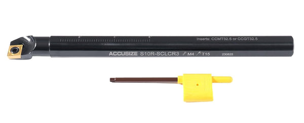Accusize Industrial Tools 5/8'' Sclcr Indexable Boring Bar with 1 Ccmt32 Insert, Model P252-S405