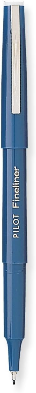 PILOT Fineliner Marker Pens, Fine Point, Blue Ink, 12-Pack
