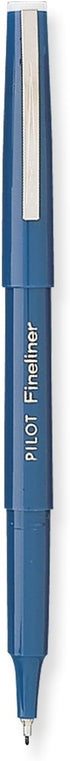 PILOT Fineliner Marker Pens, Fine Point, Blue Ink, 12-Pack