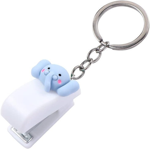 Leadigol Cute Mini Stapler with Keychain - Macaron Color Animal Stapler for School Office