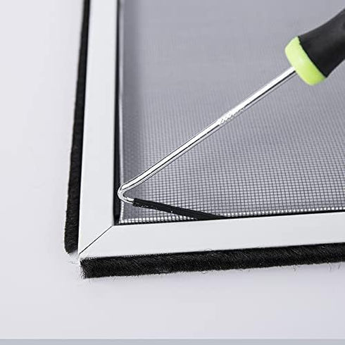FLYZZZ Window Screen Spline, 0.175" x 100' Round Black Retainer Spline for Window Screen Repair