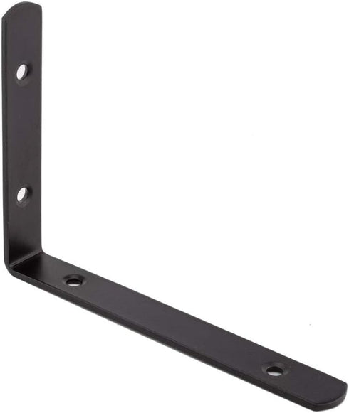 4 Pack 4.3x6'' Corner Bracket Shelf Bracket,Heavy Duty Black Stainless Steel L Corner Brace,Right Joint Angle Brackets