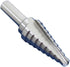 TEMO M35 Cobalt Double Flute Step Drill, 9 Size, 1/4 Inch To 3/4 Inch, 3/8 Inch Shank