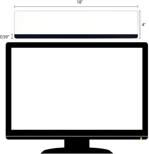 Yocoolfun 2 Mount,18 Pieces Monitor Memo Board Top Monitor Sticky Note Holder,Universal Transparent Sticky Notes Memo