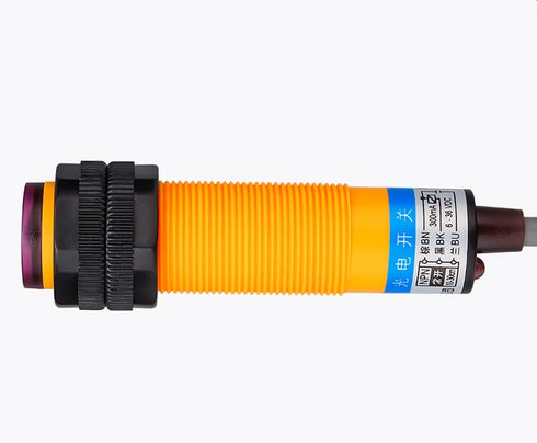 Heyiarbeit M18 Diffuse Photoelectric Switch Sensor Optical E3F-DS30C4 3 Lines NPN 30 cm Adjustable