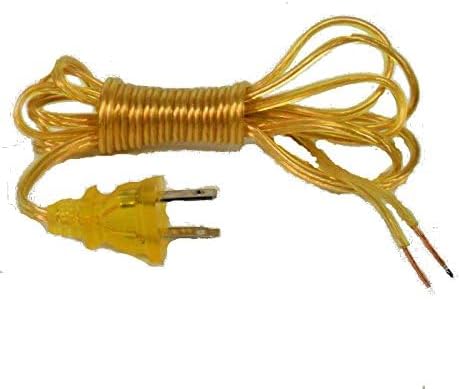 TABLE & FLOOR 15 FOOT LONG GOLD LAMP CORD SPT 1 W/PLUG