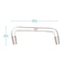 stonylab Borosilicate Glass Distilling Adapter, 75 Degree and 105 Degree Bent Chemistry Adapter, 200 mm Length