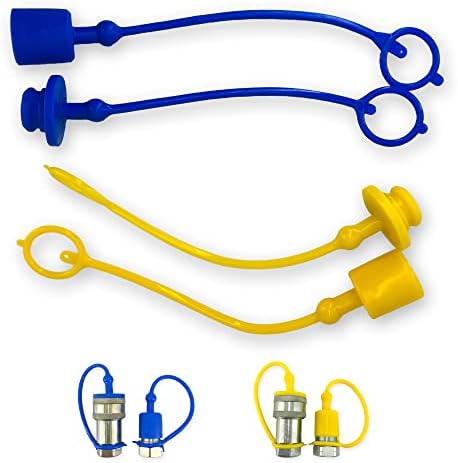 2 Sets 1/2 ISO A+ISO 5675 Hydraulic Coupler Male Dust Cap and Female Plug Cover