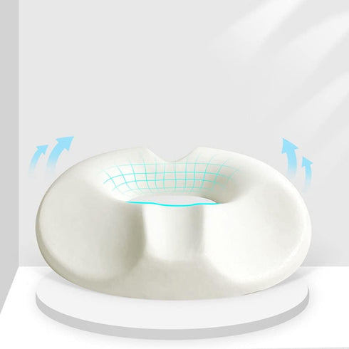 ESTELLEF Tailbone Pain-100% Donut Pillow for Memory Foam Pain Relief Office Chair Cushion for Back,Sciatica, Orthopedic
