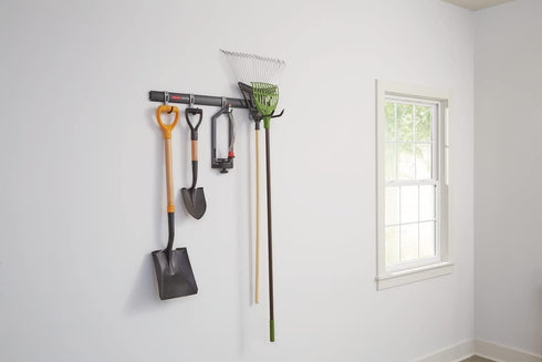 5 Rubbermaid FastTrack Garage Storage Utility Hooks Piece Black All in One Rail Hook Kit and Tool Organizer Heavy Duty