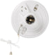 Legrand Pass & Seymour S865WCC18 250W 250V Medium Base A26 Lampholder, White, Plastic, Pull Chain (1 Count)