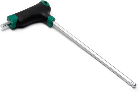 T-Handle Hex Keys Ball End Long Arm Metric Hexagon Allen Wrench Repair Kit, 6mm Green Steel for Home Automotive