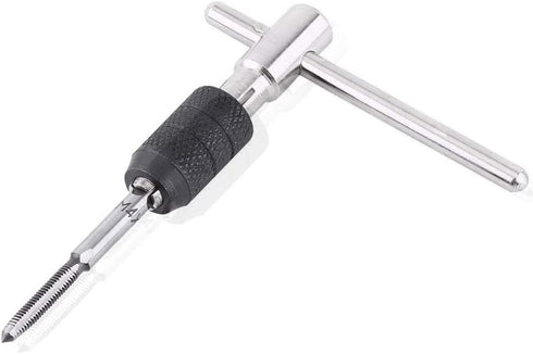 Mesee 6 Pcs Tap Wrench Tool Set - Adjustable T-Handle Ratchet Tap Holder Wrench for Metric Plug T-Taps