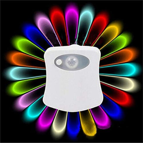 BSASHF Color Changing Toilet Night Light - Motion Sensor LED, UV Activated, Smart