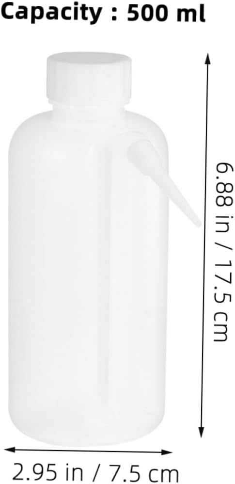 2pcs Luxshiny Plastic Wide Mouth Wash Bottles Portable Squeeze Design for Smooth Watering Lightweight and Chemical