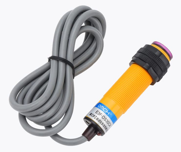 Heyiarbeit M18 Diffuse Photoelectric Switch Sensor Optical E3F-DS30C4 3 Lines NPN 30 cm Adjustable